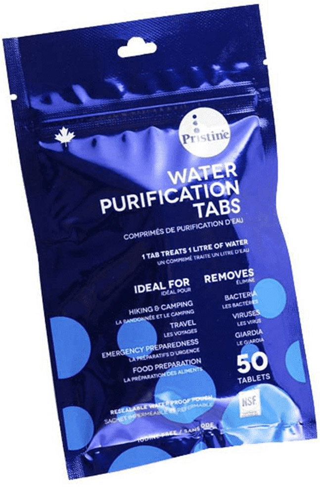 Pristine Water Purification Tabs 50 Tablets Safe Water Forest