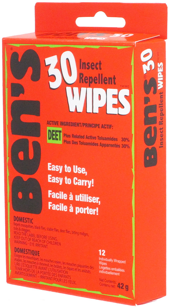 Ben's 30 Present DEET Insect Repellent Wipes INSECT PROTECTION