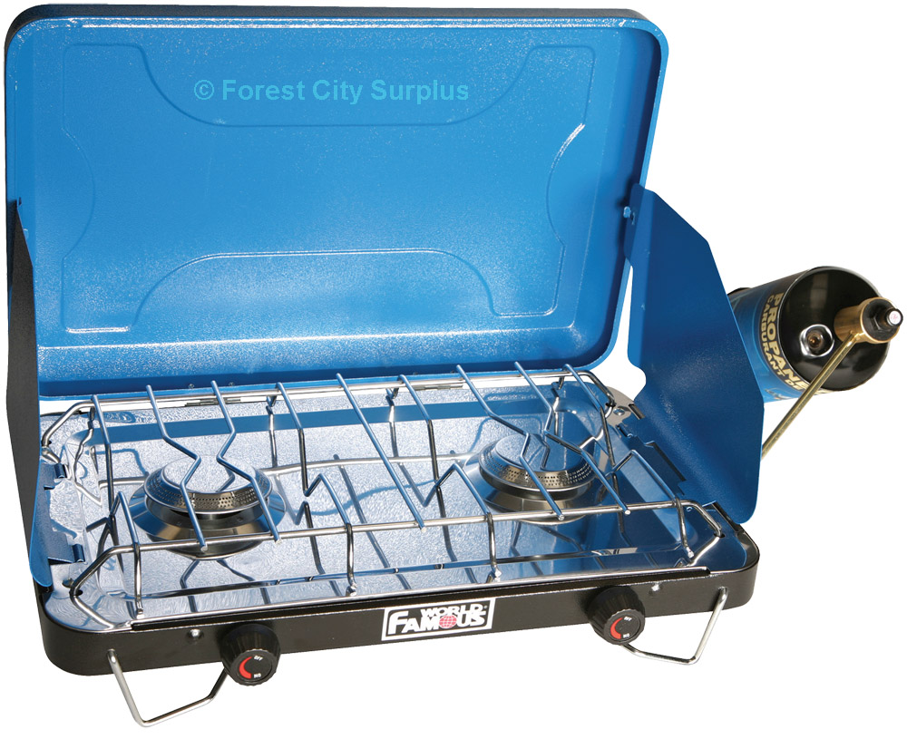 World Famous® Deluxe 2 Burner Propane Camp Stove Camp Cooking