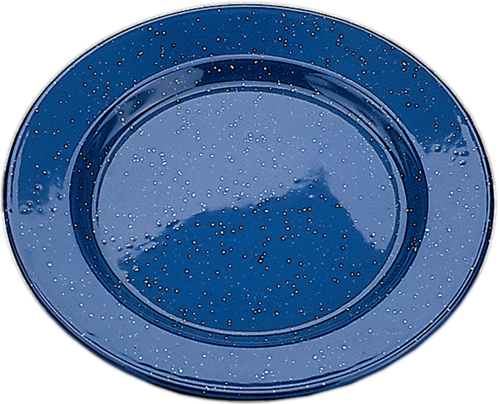 World Famous Blue Enamel Steel Dinner Plate Household Products