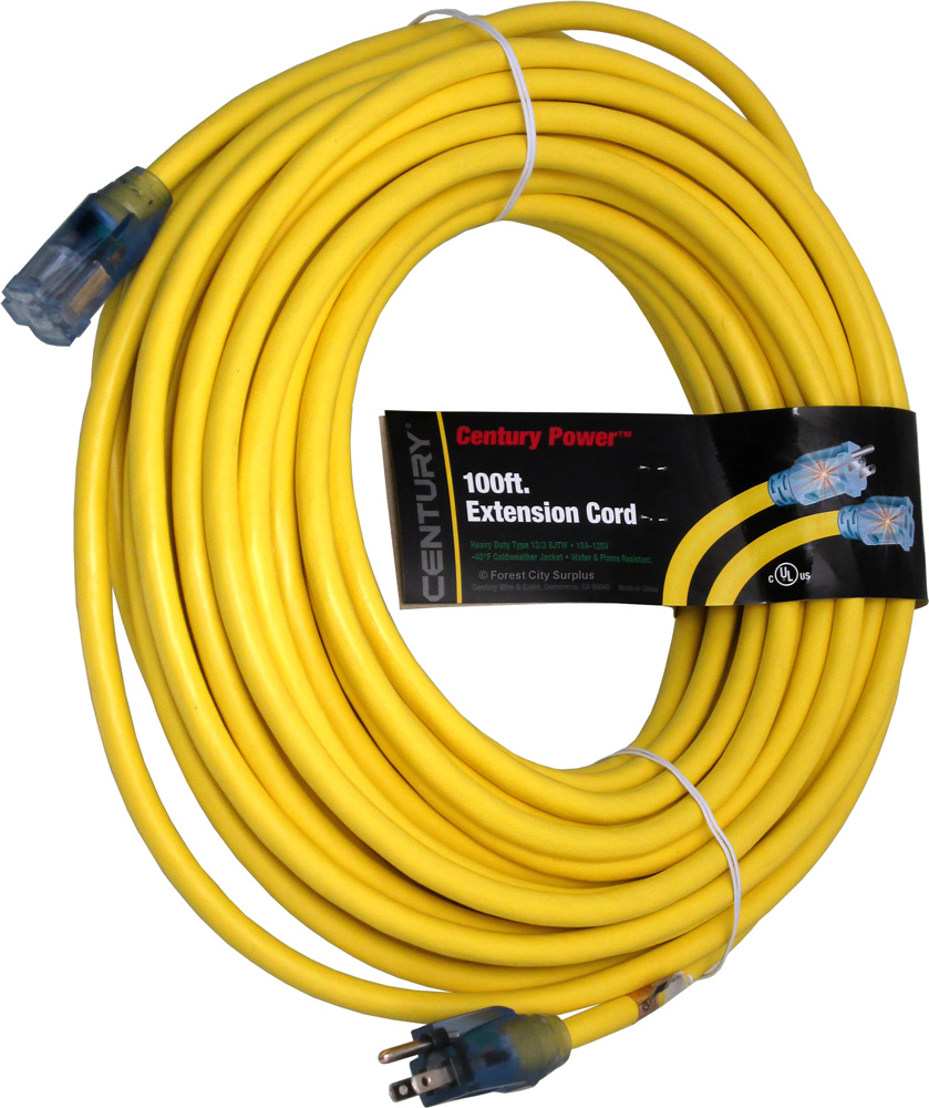 SubZero® 100Foot 12 Gauge Extension Cords Extension Cords Power