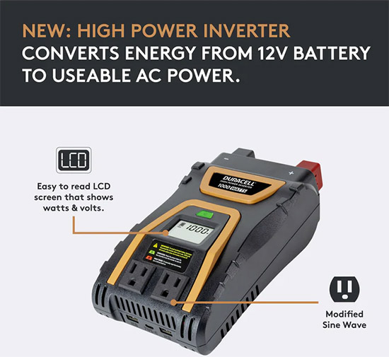 Duracell 1000 Watt Power Inverter Power Inverters Forest City