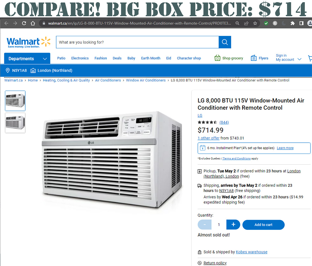 10000 BTU Window Air Conditioners London Ontario Air Conditioners Forest City Surplus