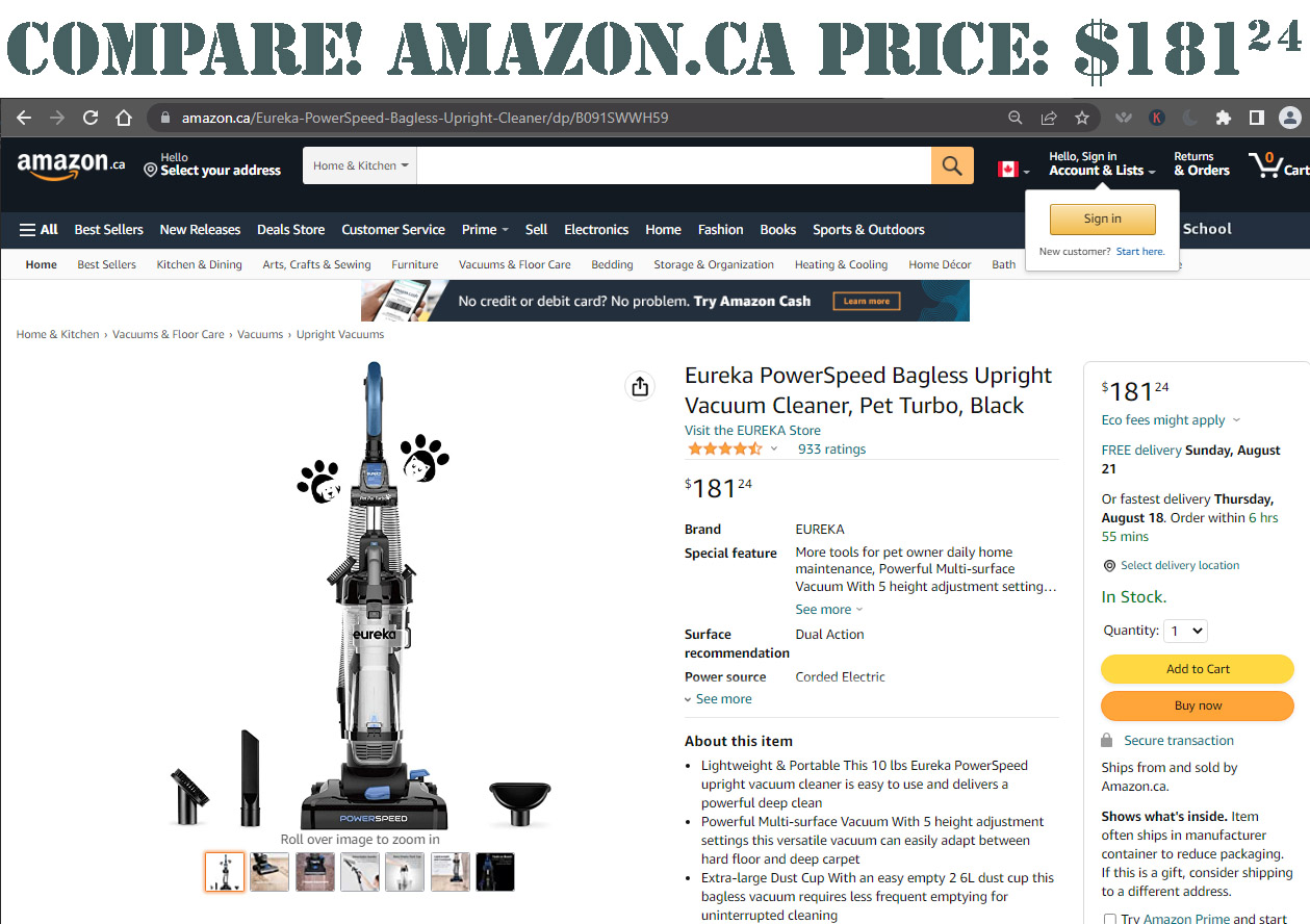 Eureka Powerspeed™ NEU181 Upright Bagless Vacuum Household Products