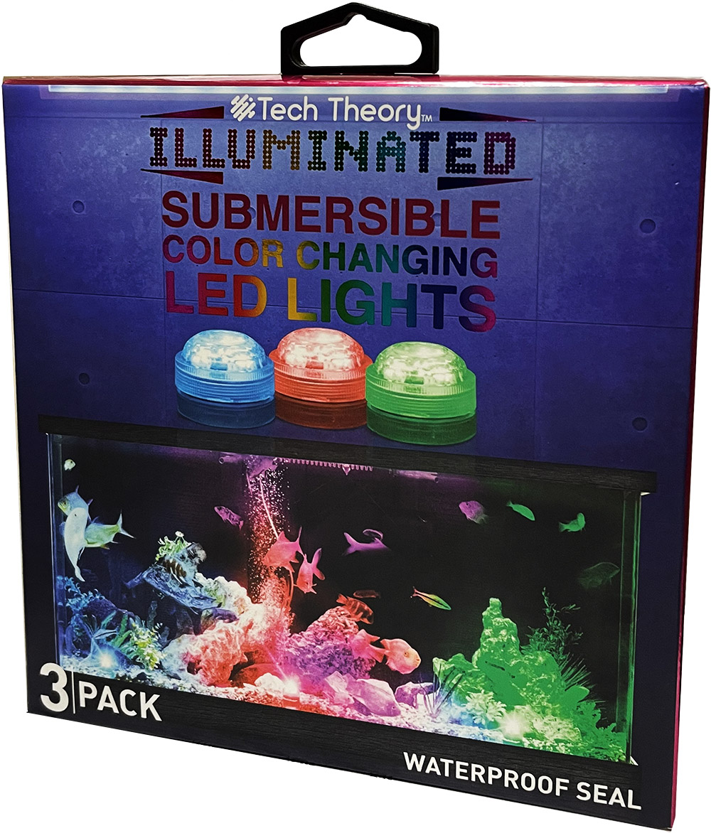 Tech Theory Submersible Colourchanging LED Lights 3 Pack Lamps for