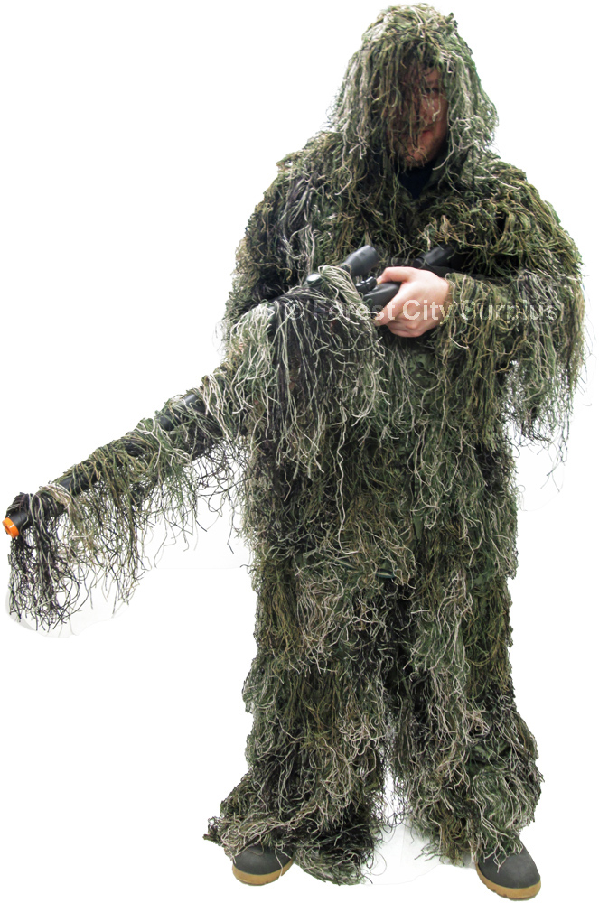 Burlap Ghillie Suits Woodland Camouflage Airsoft Sniper/Paintball