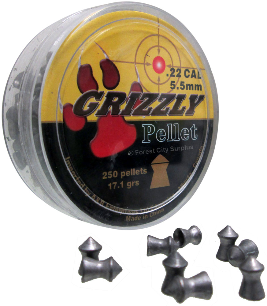 Grizzly Pointed Tip .22 Caliber Air Rifle Lead Pellets BB & Pellet