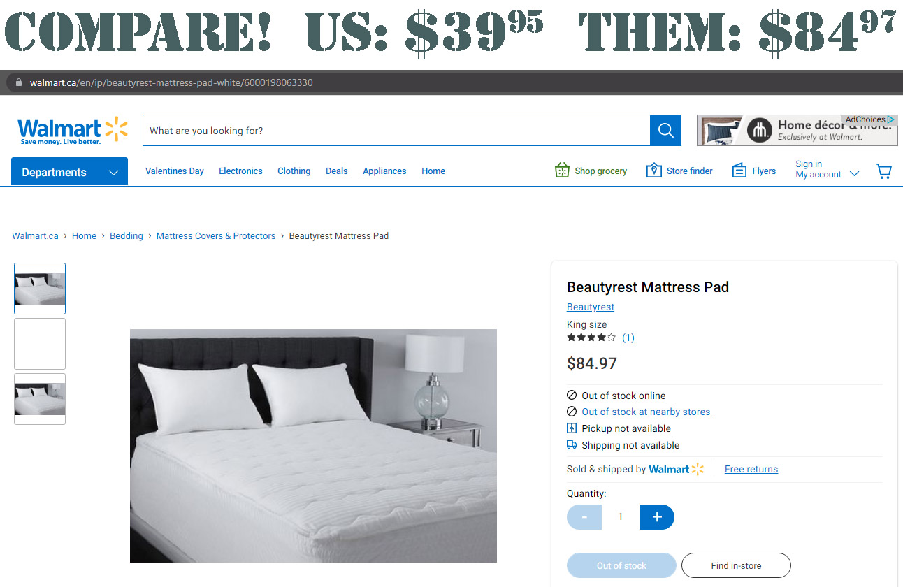 Beautyrest® Ultrasoft Kingsized Mattress Pad Household Products