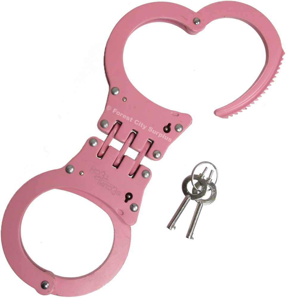 Securitech® Hinged Pink Handcuffs Handcuffs Forest City Surplus