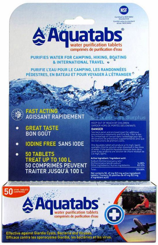 Aquatabs® Water Purification Tablets Prepper Survival Gear Forest