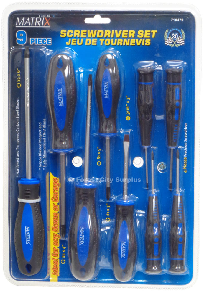 Matrix Canada® 9 Piece Screwdriver sets Screwdrivers Forest City