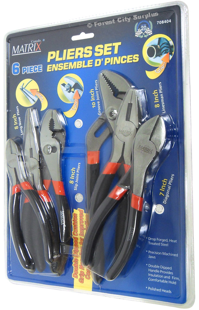 Matrix Canada 6Piece Pliers Sets Pliers Forest City Surplus Canada