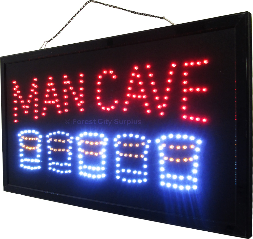 LED Man Cave Signs Shot Glasses Business Signs Forest City