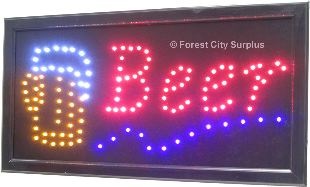 LED Beer Signs, Illuminated Bar Signage Business Signs Forest City Surplus Canada discount