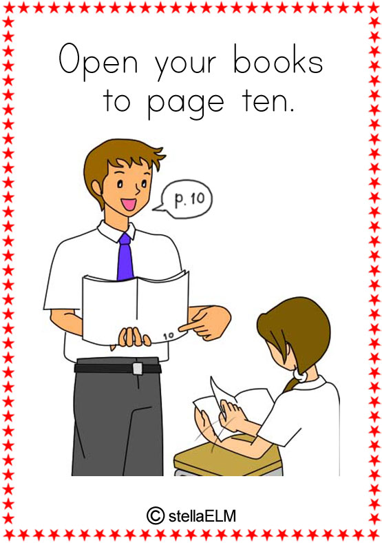 flashcards classroom actions stellaELM