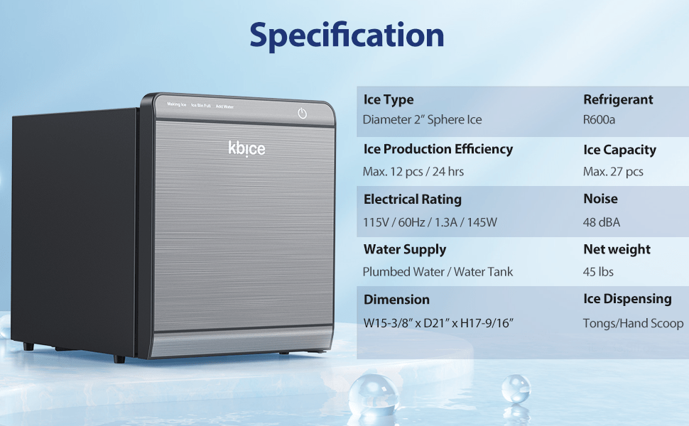 kb!ce Sphere Ice Maker FD Appliances