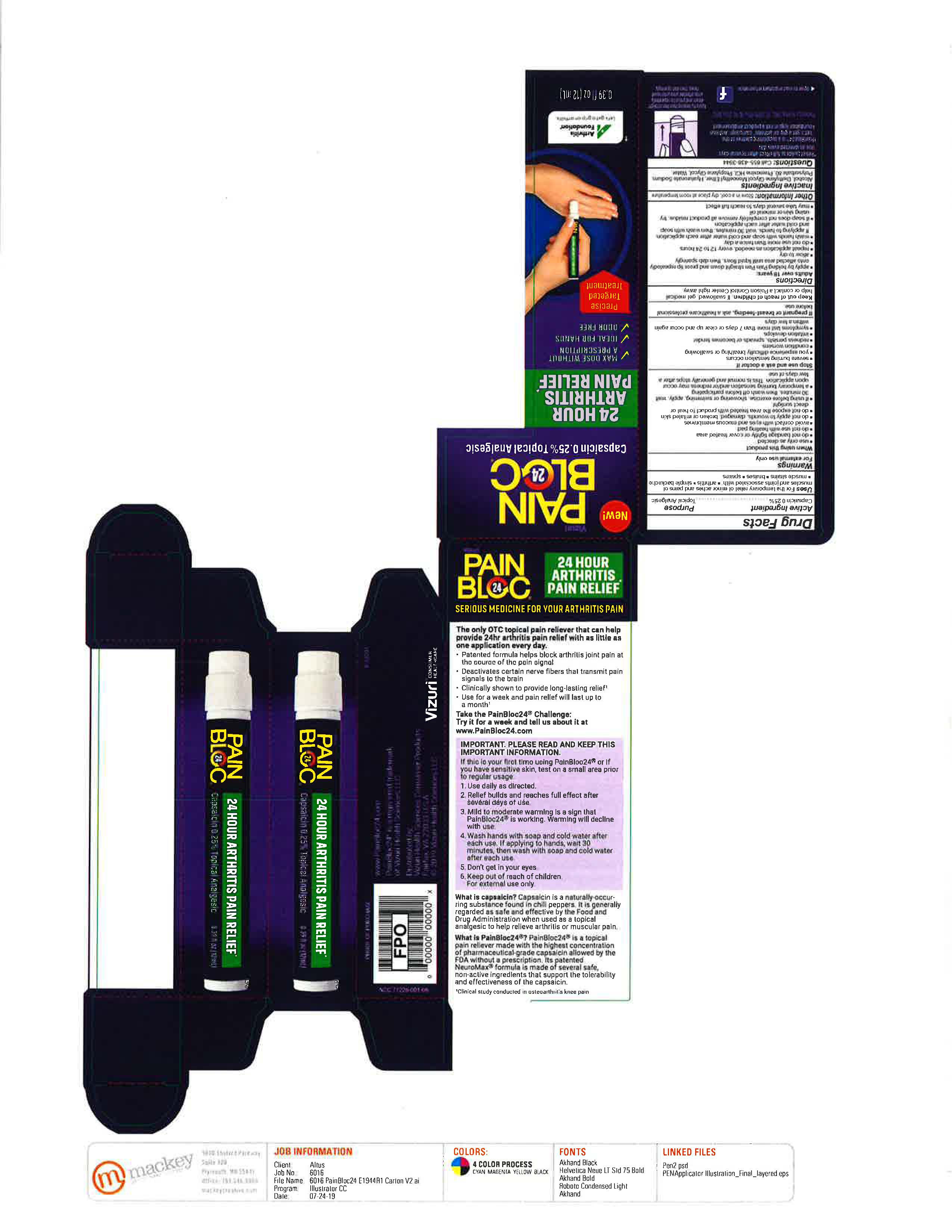 PAINBLOC capsaicin 0.25 liquid