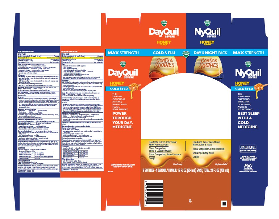 VICKS DAYQUIL NYQUIL SEVERE COLD AND FLU COMBO acetaminophen