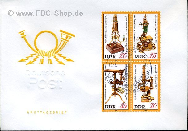 Ersttagsbrief Ddr Mi Nr 2534 2537 Optisches Museum Der Carl Zeiss Stiftung Jena Fdc Shop De