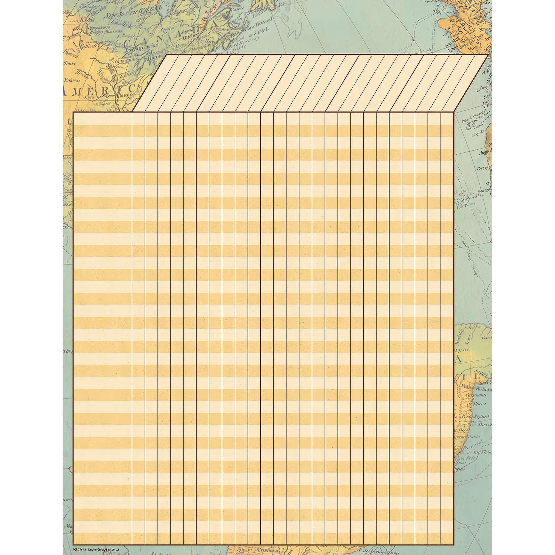 Travel the Map Incentive Chart FD Class Décor