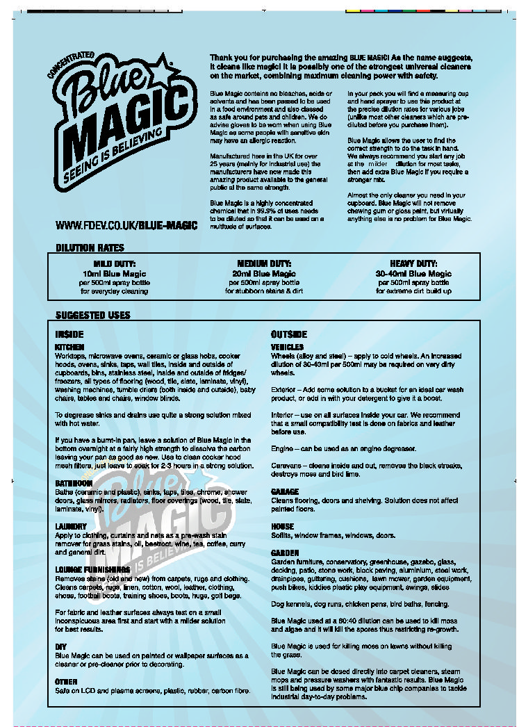 Blue Magic Surface Cleaner Cleaning, disinfectant, aerosol, products