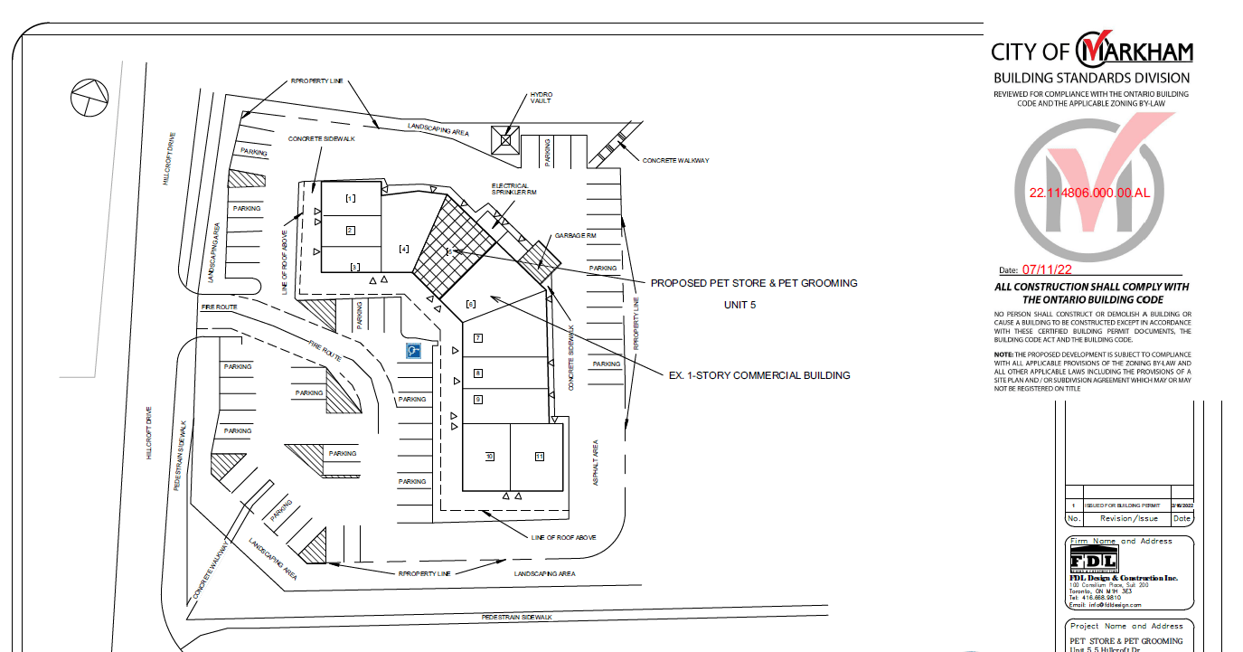 Commercial Retail Unit, Markham FDL Design