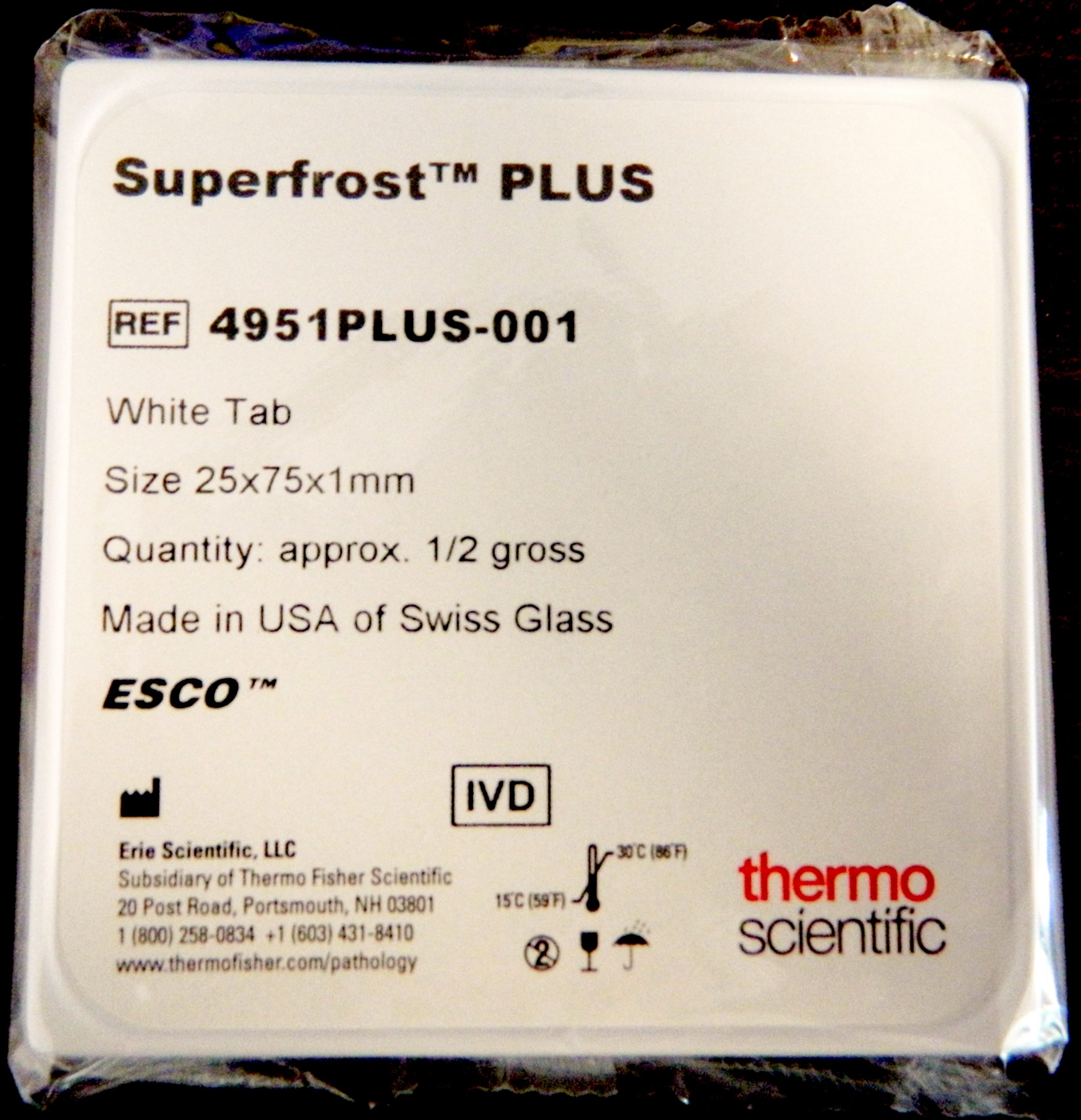 Superfrost® Plus Microscope Slides (25 mm x 75 mm) FD Neuro