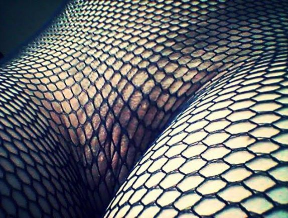 My First Friday Flash: Black Fishnet Pantyhose