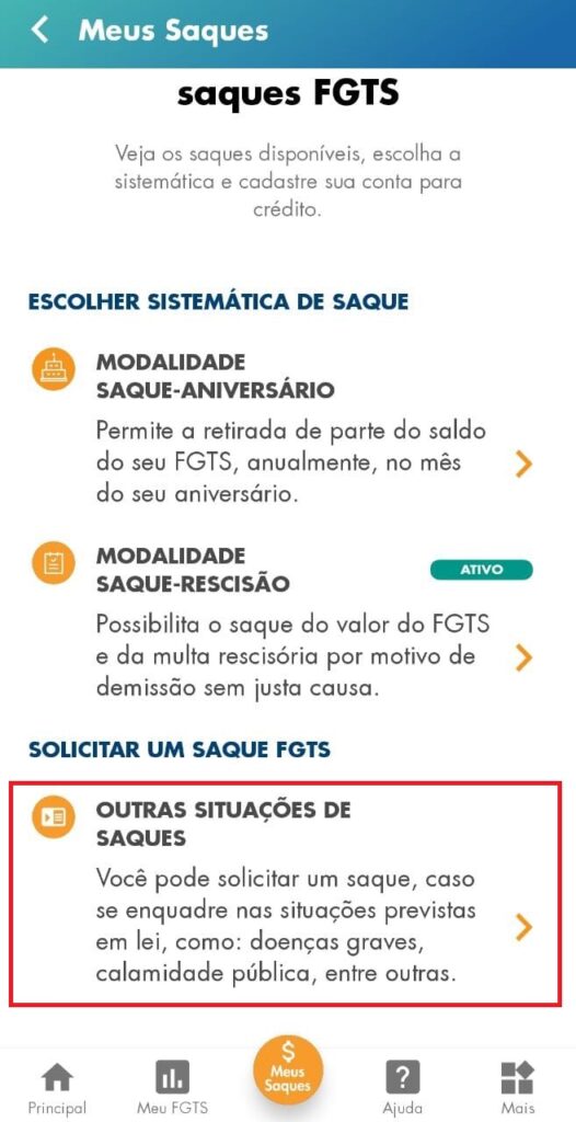 Como sacar o FGTS pelo aplicativo