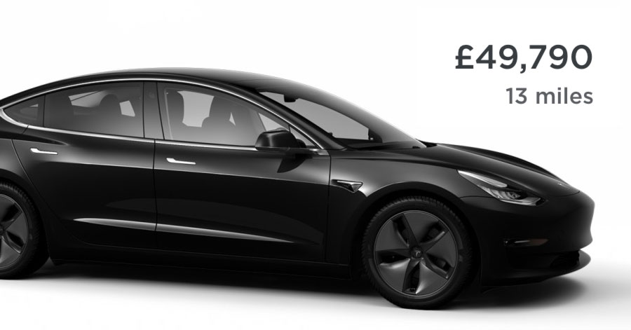 You can now order a Tesla Model 3 with immediate delivery in the UK (if