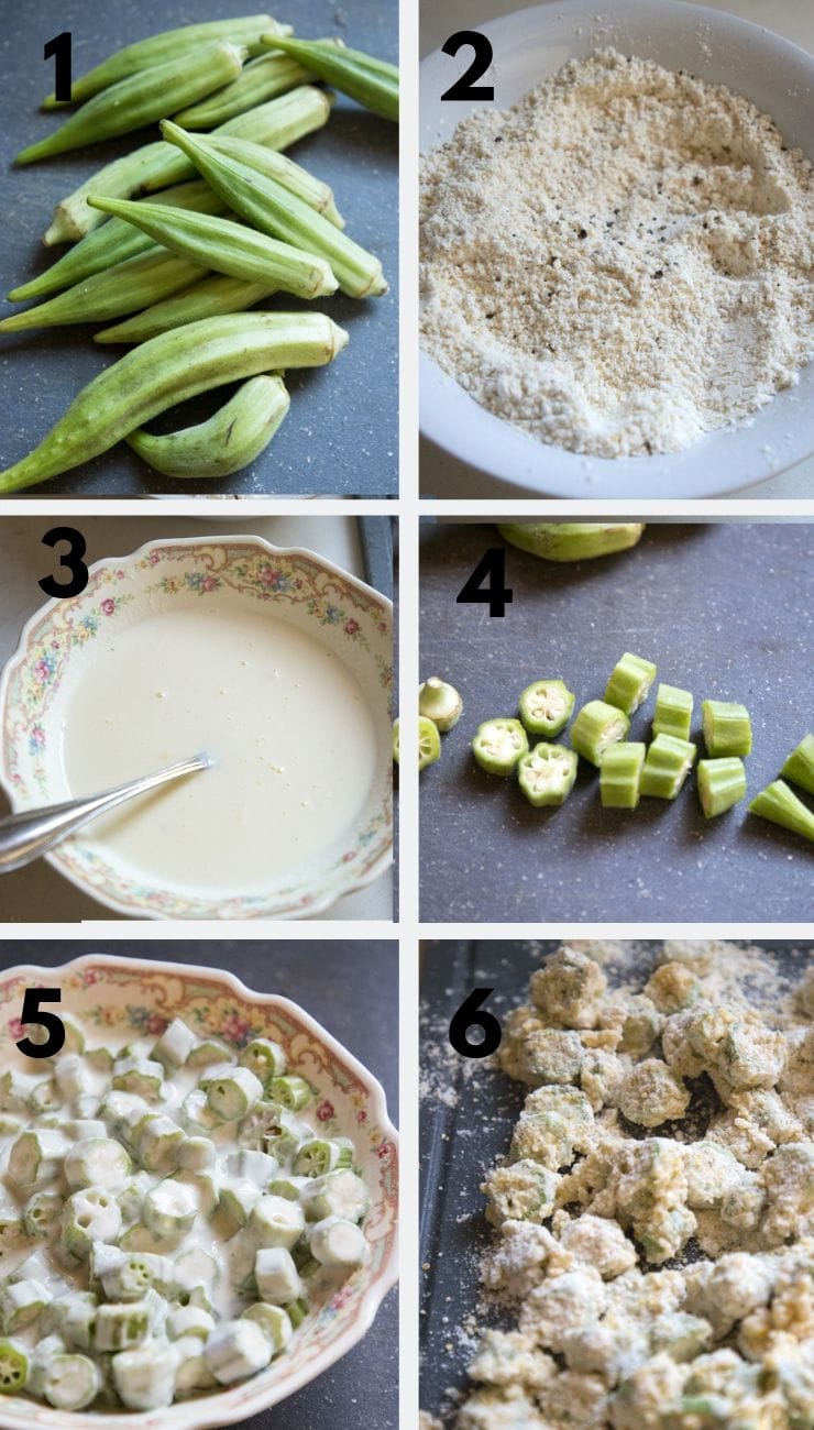 Southern Fried Okra +gluten free option Feast and Farm