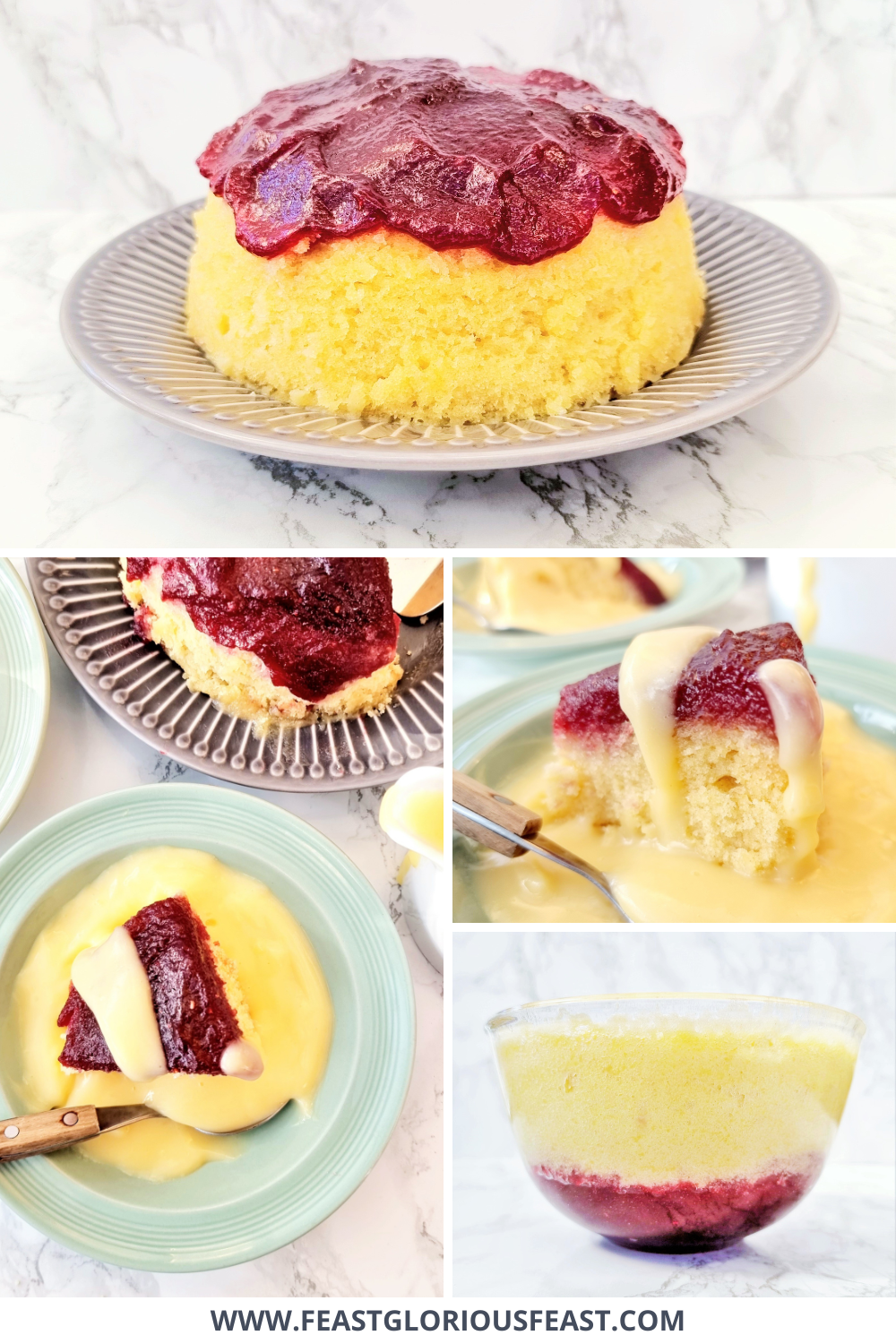 Microwave Jam Sponge Pudding Feast Glorious Feast