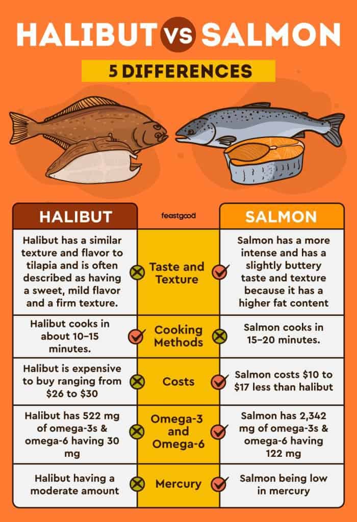 Halibut vs. Salmon Pros, Cons, Differences, & Which Is Better?