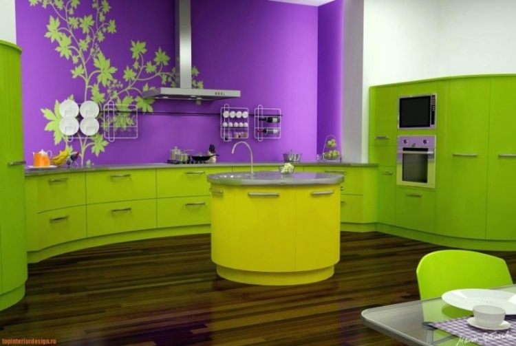 17 Enchanting Purple Kitchen Wall Décor Designs