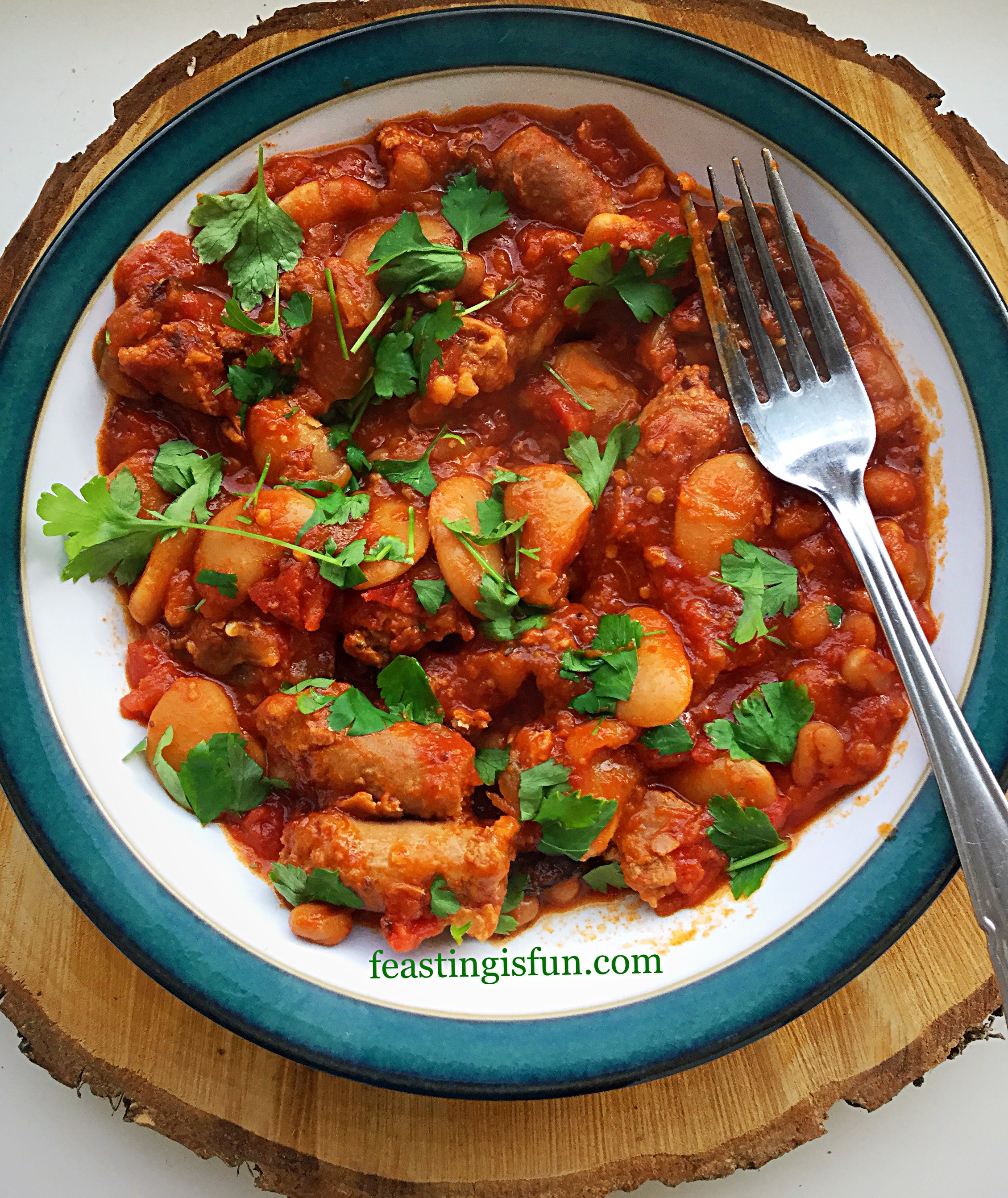 Spicy Sausage Bean Casserole Feasting Is Fun