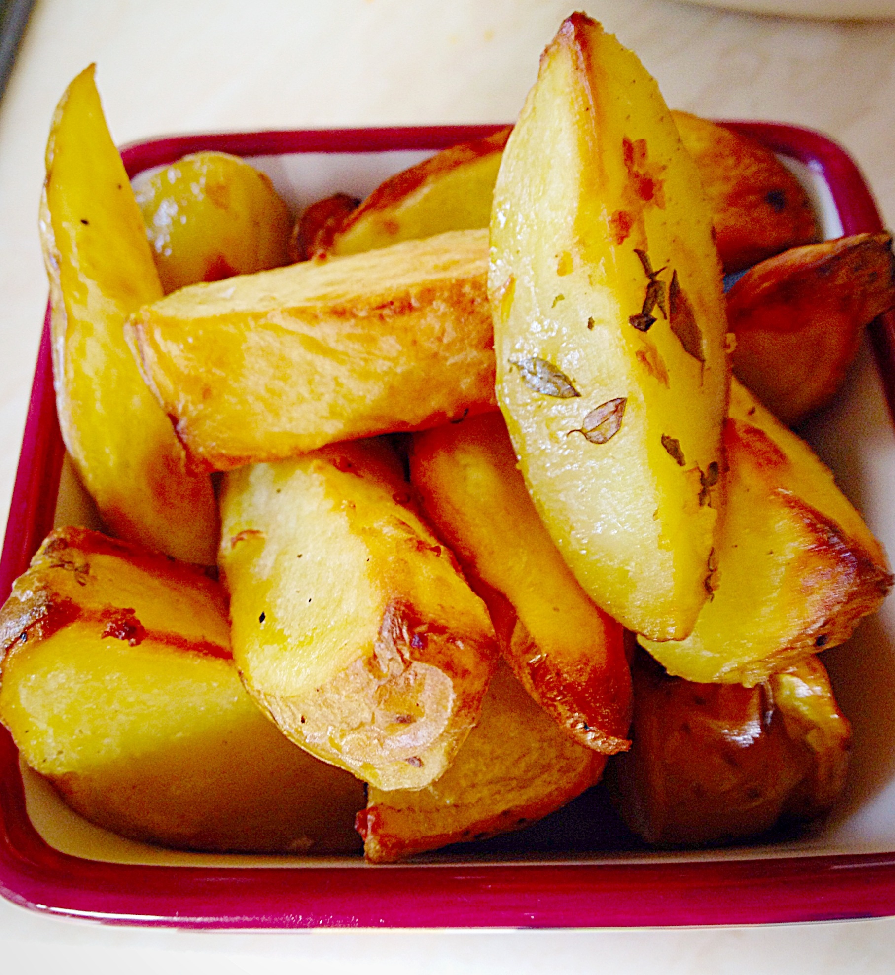 Baked Garlic Herb Potato Wedges Feasting Is Fun