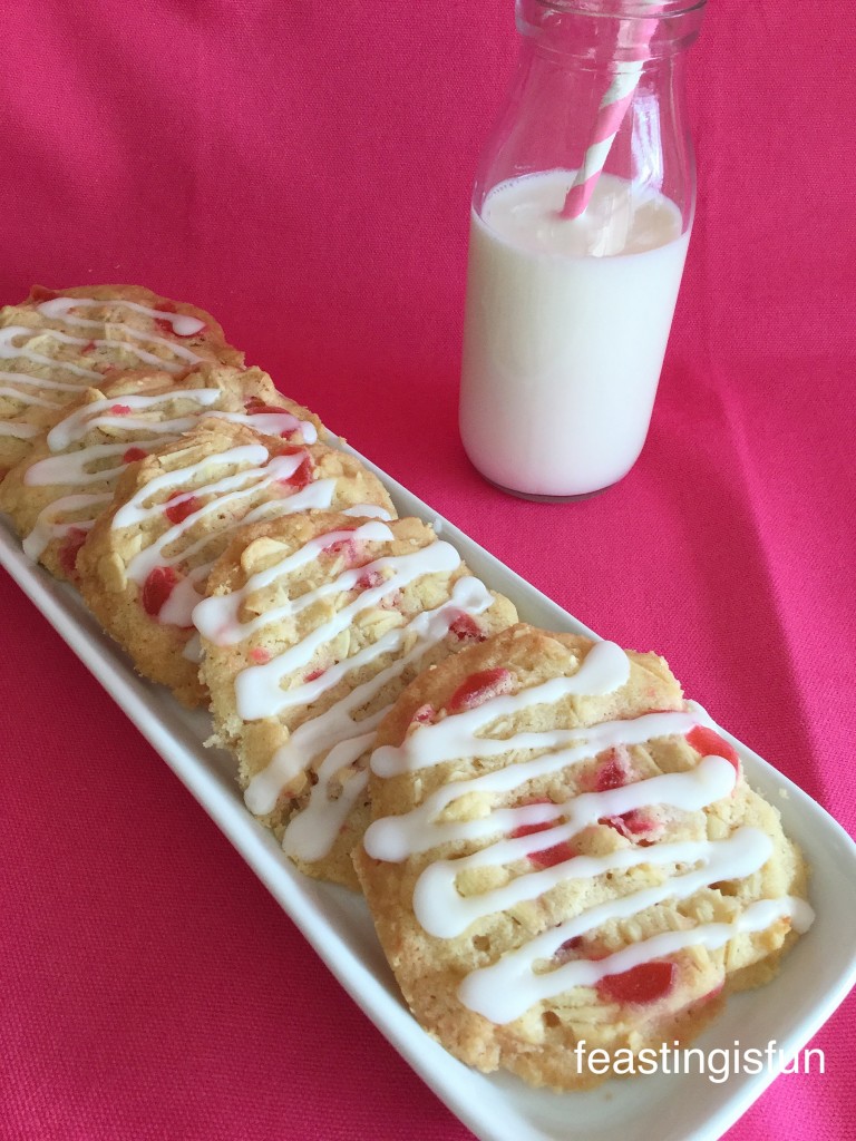 Cherry Bakewell Cookies Feasting Is Fun