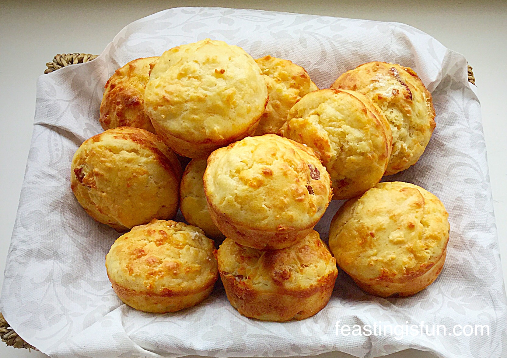 Cheese Bacon Breakfast Muffins Feasting Is Fun