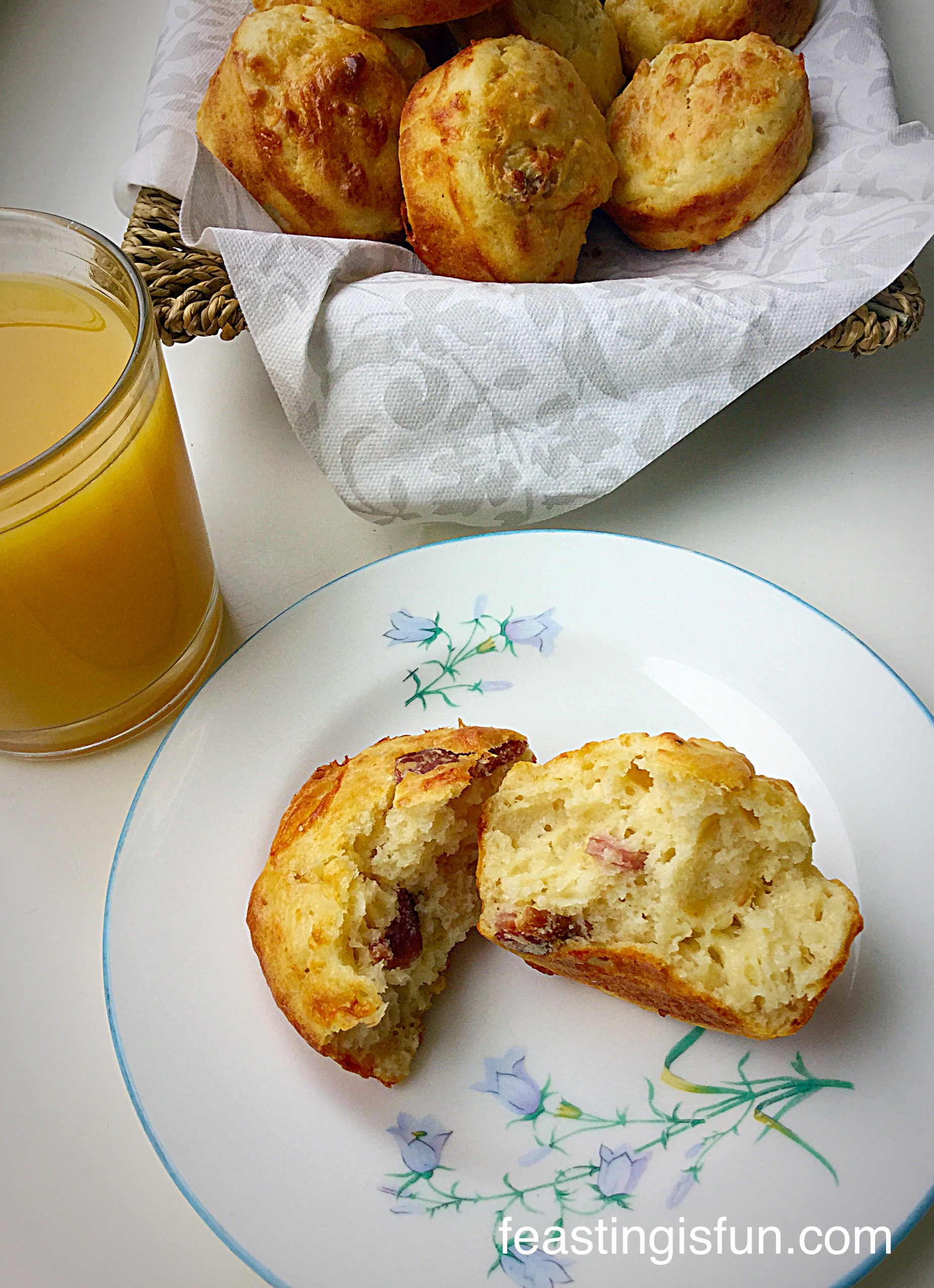 Cheese Bacon Breakfast Muffins Feasting Is Fun