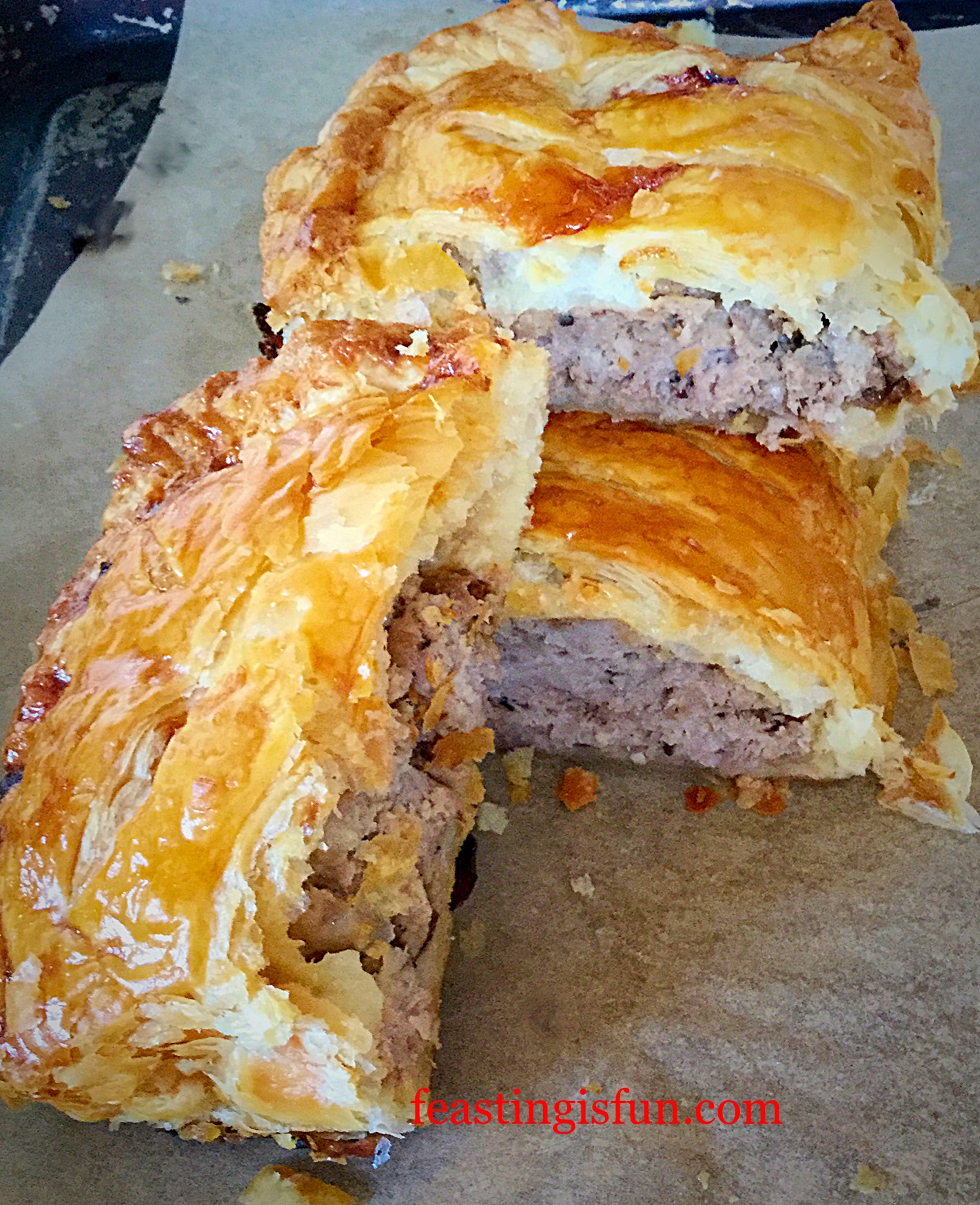 Red Onion Sausage Plait Feasting Is Fun