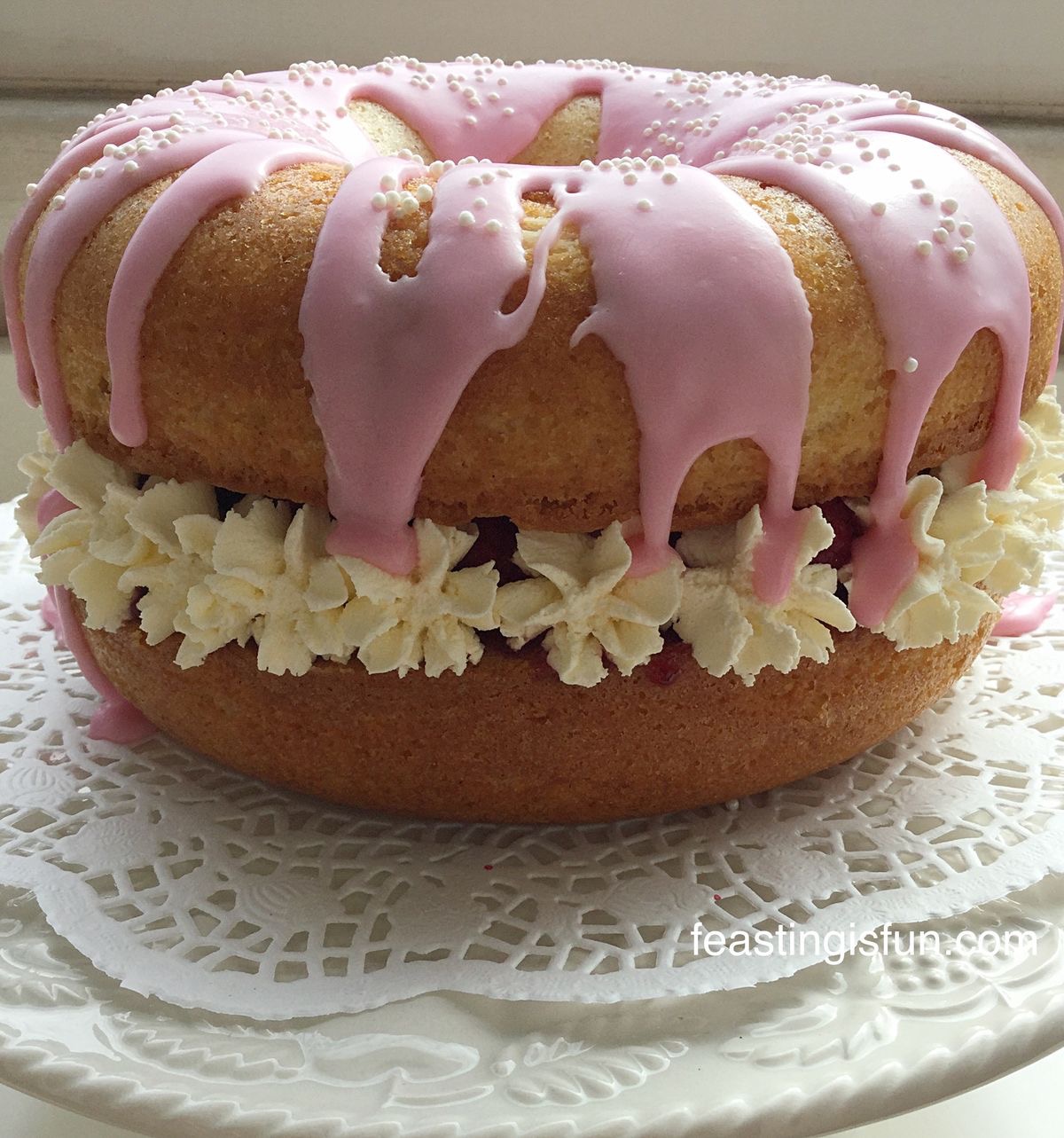 Black Forest Giant Doughnut Feasting Is Fun