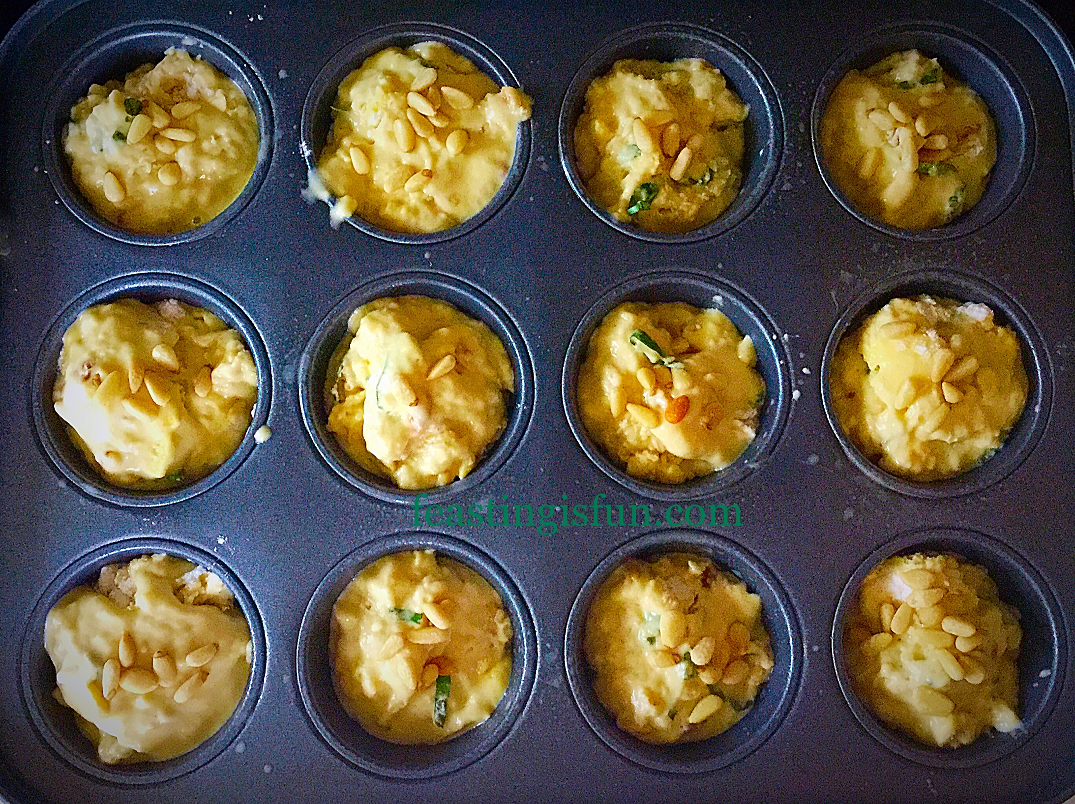 Goddess Cheese Pine Nut Muffins Feasting Is Fun