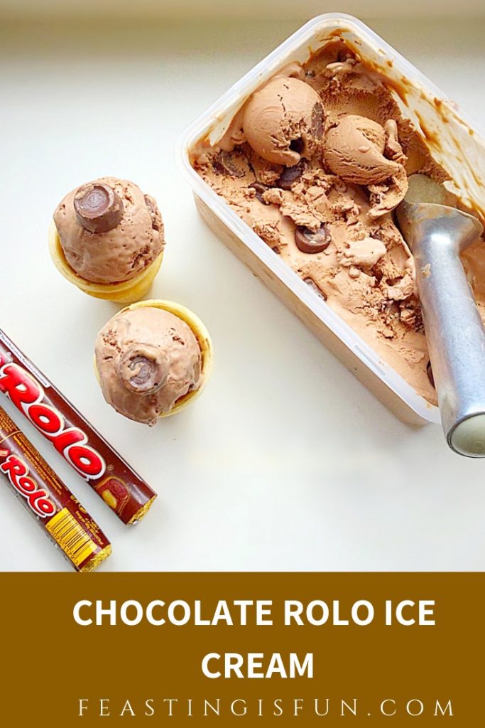 Chocolate Rolo Ice Cream Feasting Is Fun