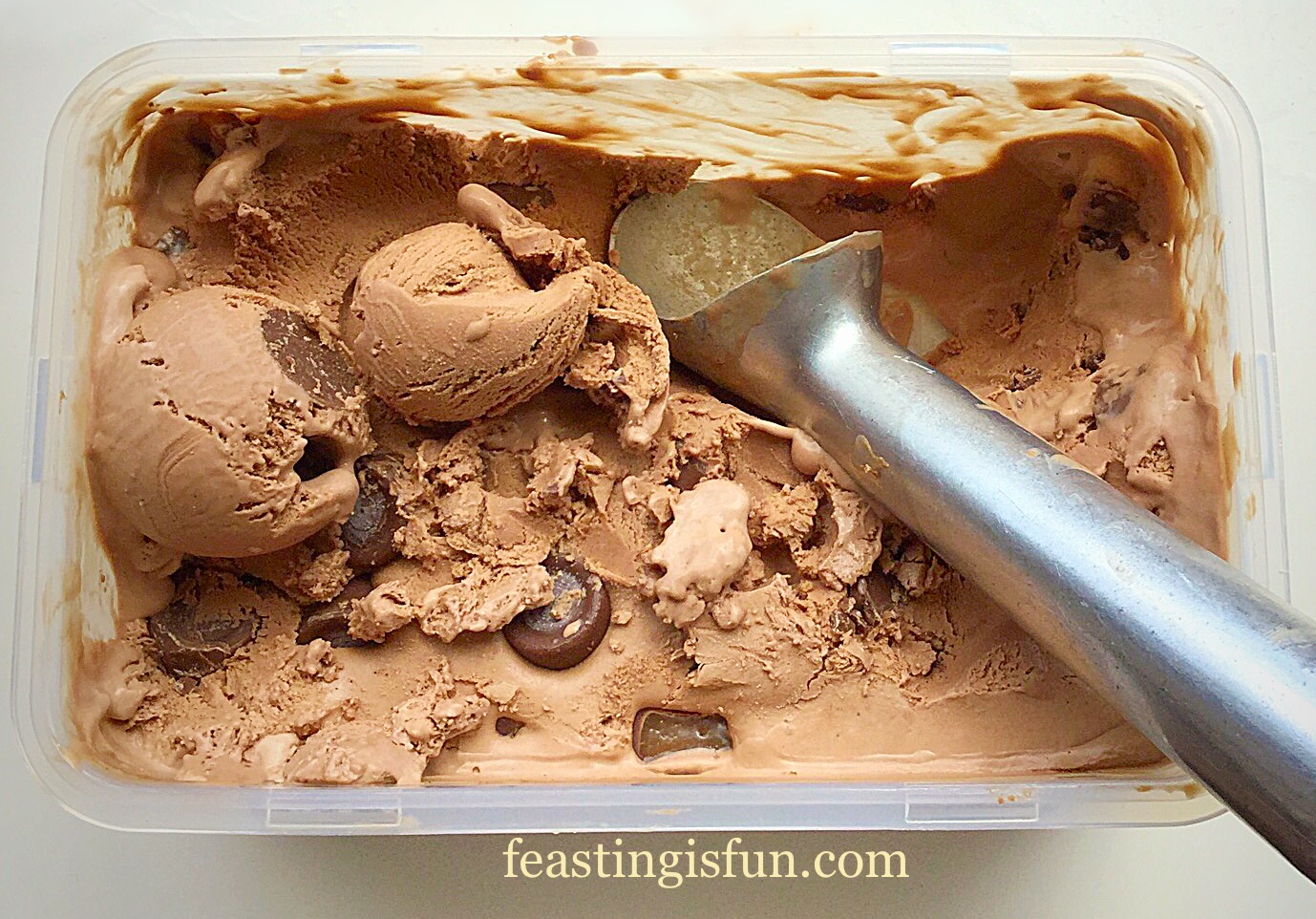 Chocolate Rolo Ice Cream Feasting Is Fun
