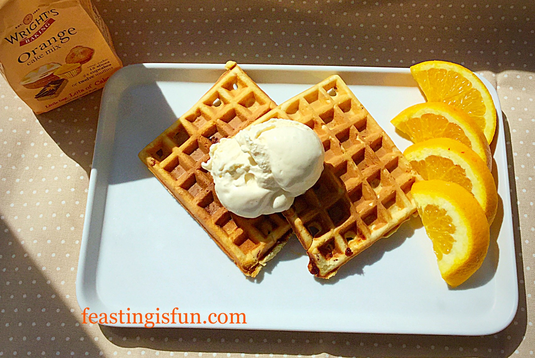 Fruity Orange Waffles Feasting Is Fun