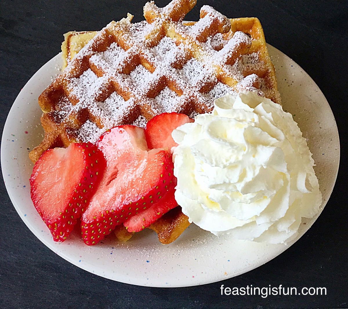 Fruity Orange Waffles Feasting Is Fun