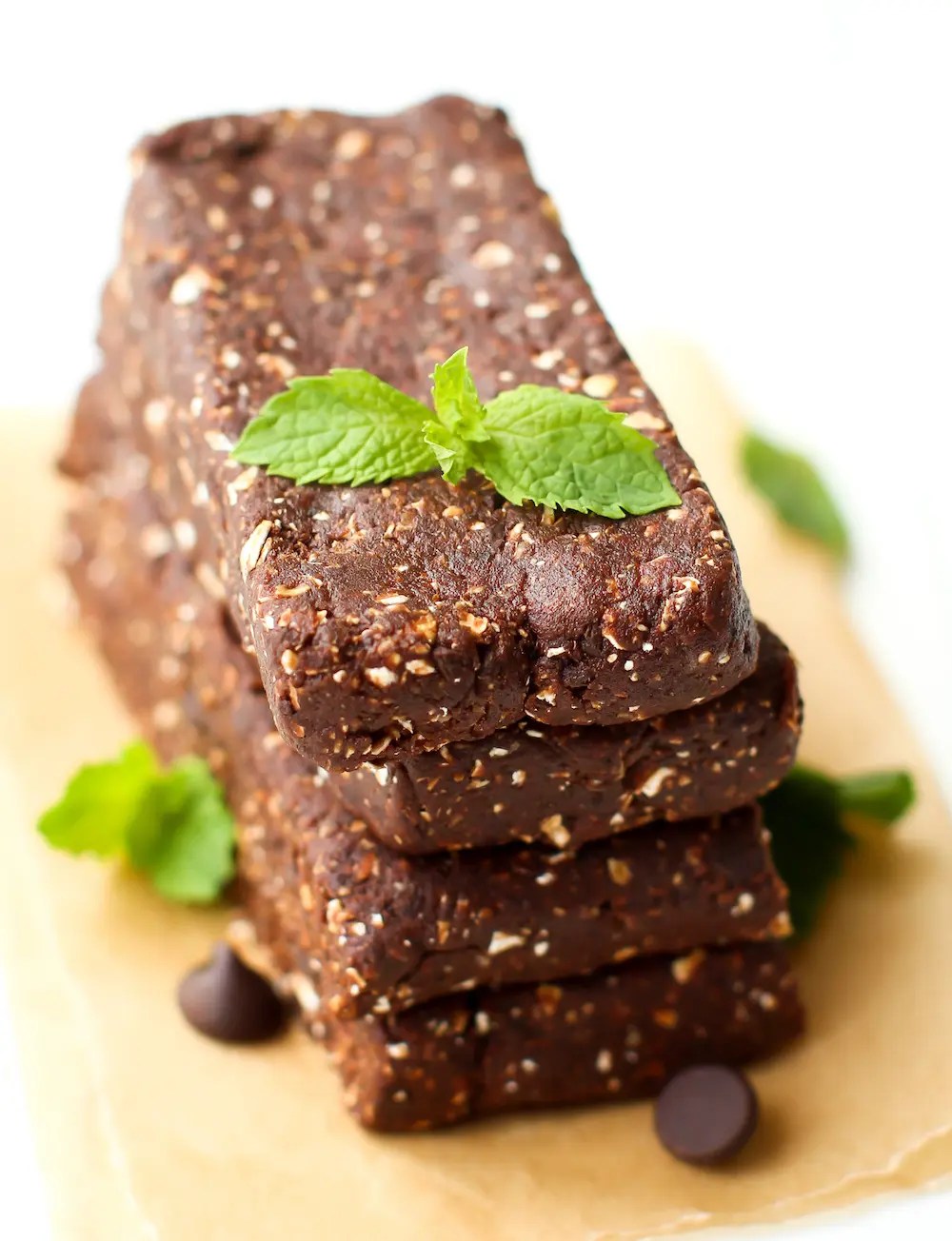 Mint Chip Brownie Homemade Larabars Vegan NoBake Energy Bars