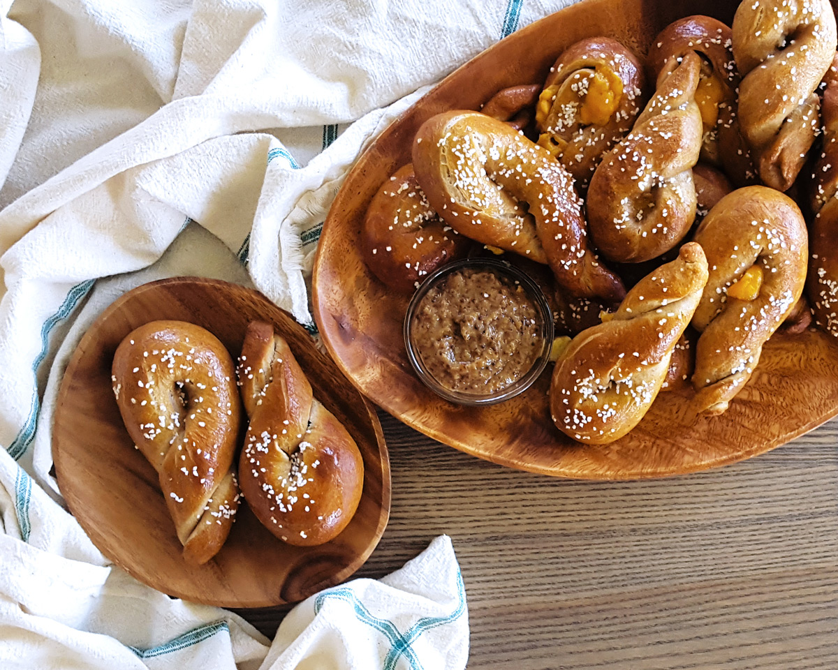 cheesy pumpkin beer soft pretzel twists