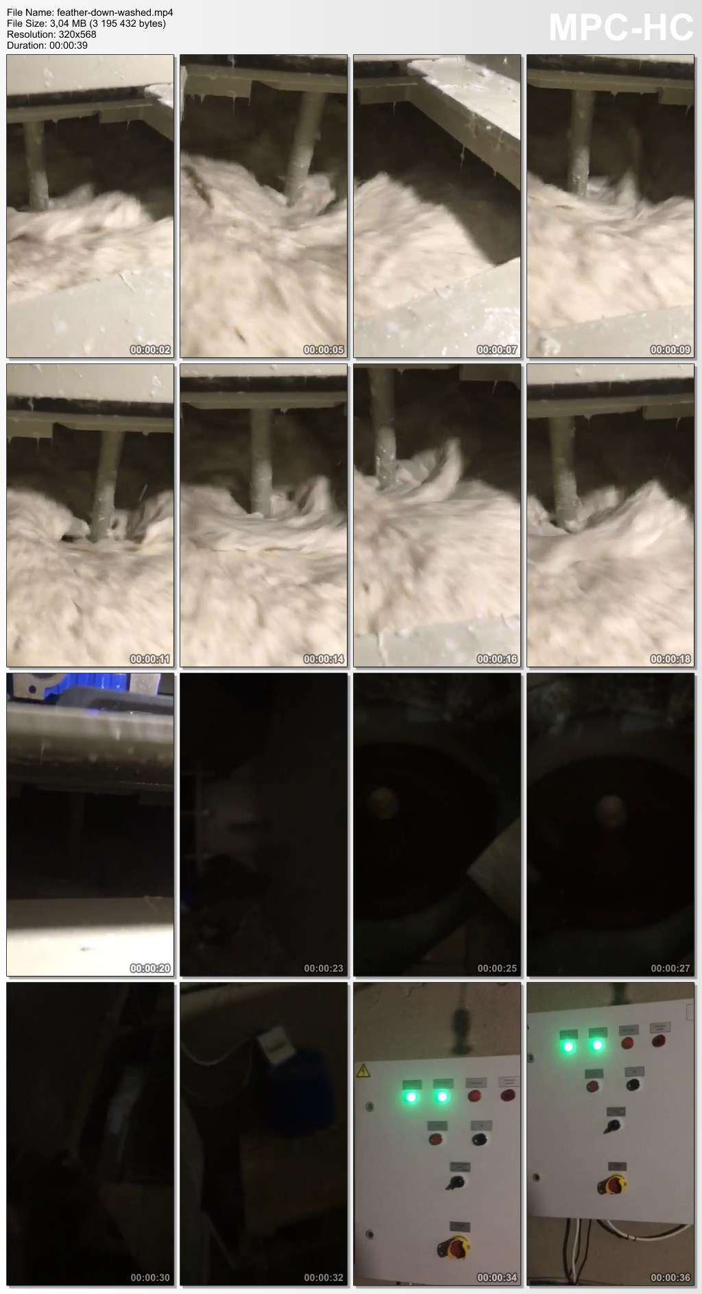 Washing machine for down and feathers