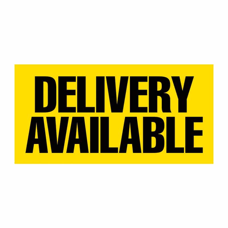 Delivery Available (Yellow) Outdoor Advertise Vinyl Banner Ad